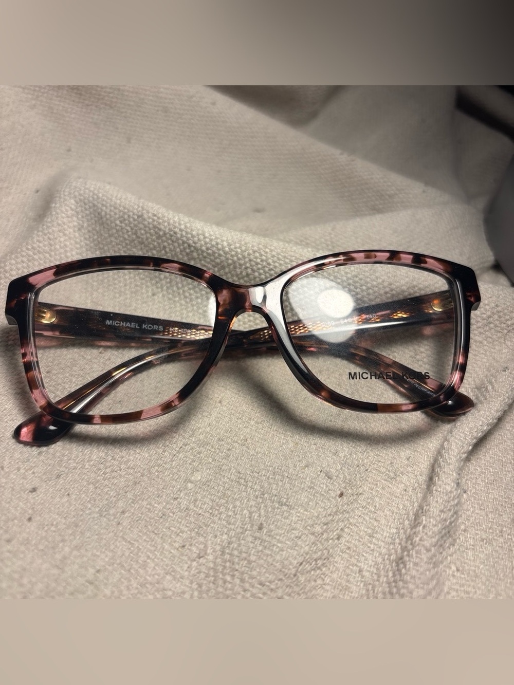 Michael Kors Women's Pink and Brown Tortoiseshell Optical Frames